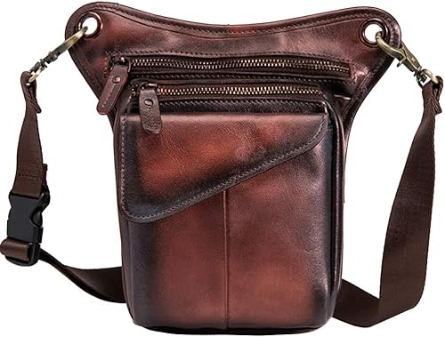 Miniatura 5 de Riñonera de cuero para hombres y mujeres, bolsa de protección multiusos, para motocicleta, deportes al aire libre, ciclismo, equitación, senderismo,