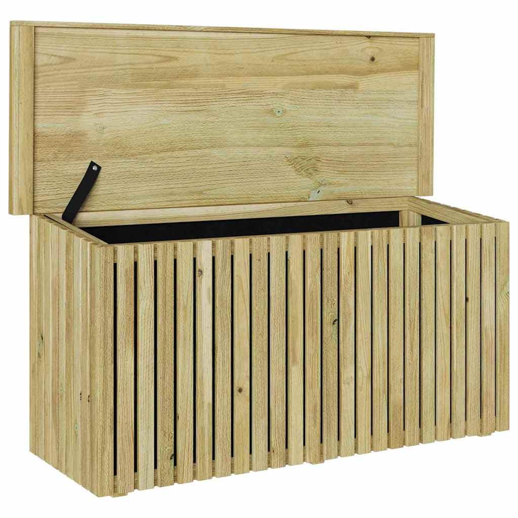 Schowek ogrodowy z naturalnego brązu, 119 x 44 x 58,5 cm, zewnętrzna skrzynia z drewna sosnowego na poduszki i narzędzia, patio