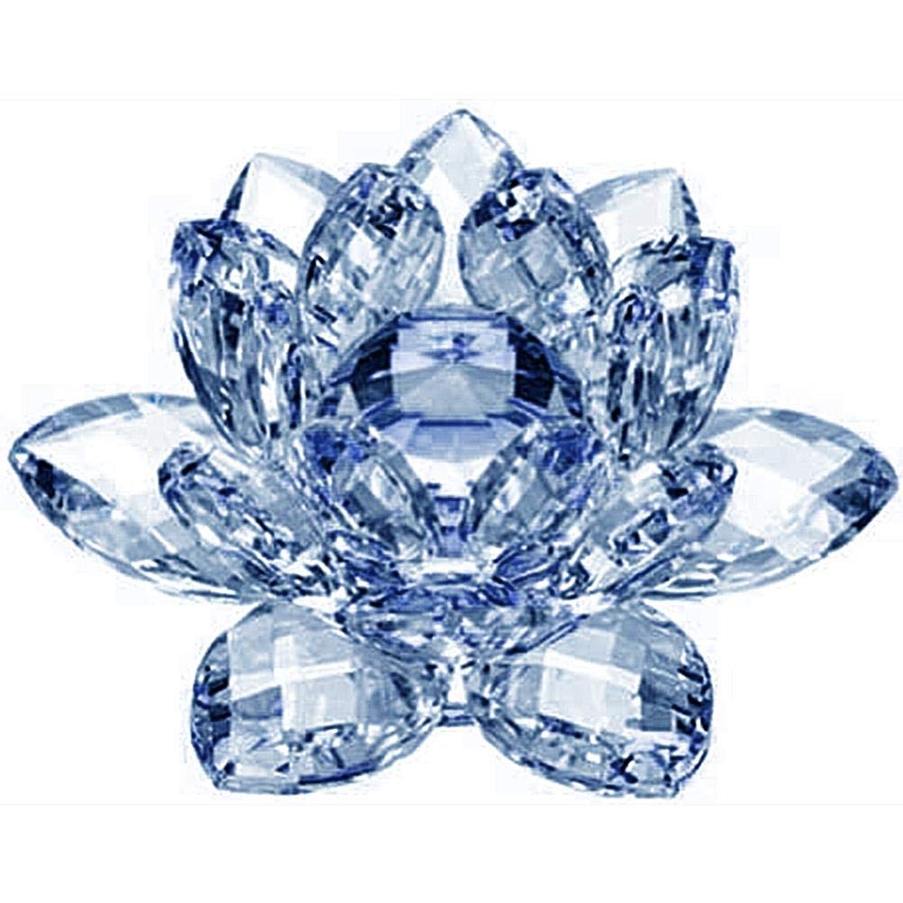 Figurine Ours En Cristal De Verre Bleu - Ornement Décoratif Feng Shui Parfum Bouteille - Cadeau Élégant