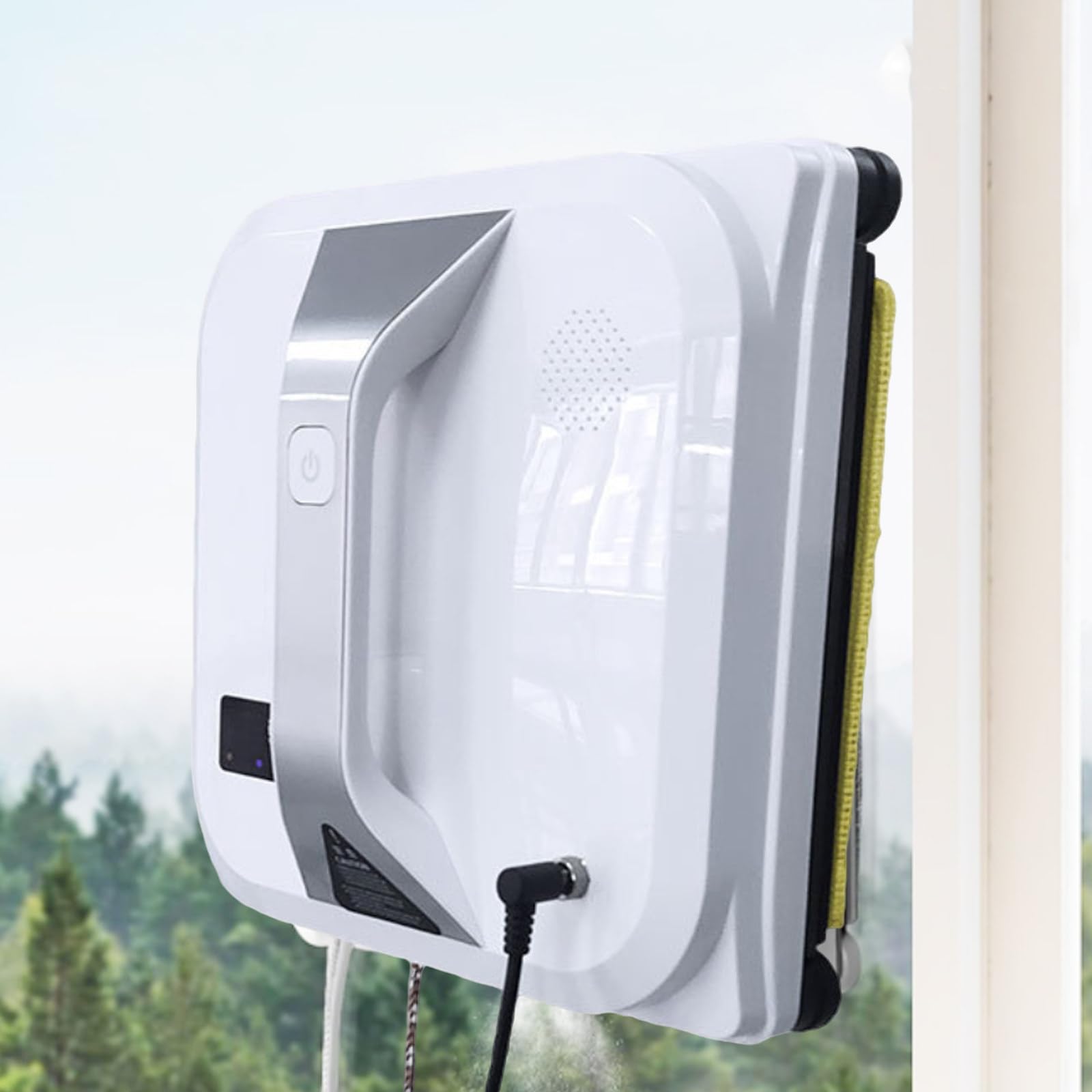 Herramientas De Limpieza De Vidrios Con Aspiradora De 3000 Pa, Con Control Remoto, Ultradelgadas De 9,7 Cm, Para Ventanas De Gran Altura, Vidrio, Azulejos, Limpieza De BañOs