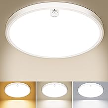 LED Ceiling Light with Motion Sensor Indoor Lamp with Motion Sensor Indoor Ceiling Light LED, 18 W 2000 LM Round 3000 K 4000 K 6500 K White Wall Light Sensor Light for Hallway Cellar Balcony Stairs