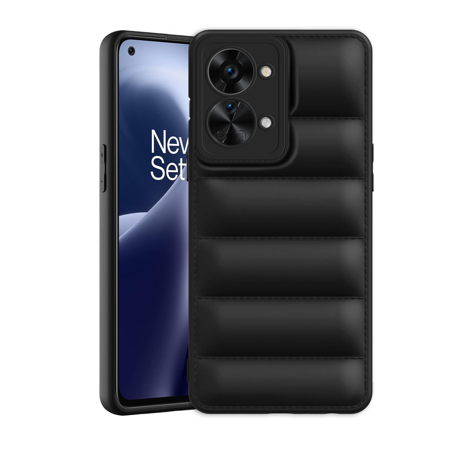 Plus Puffer Case Camera Protection Soft Back Cover for OnePlus Nord 2T 5G - Black (B0CQ29YYYG) Amazon Price History, Amazon Price Tracker