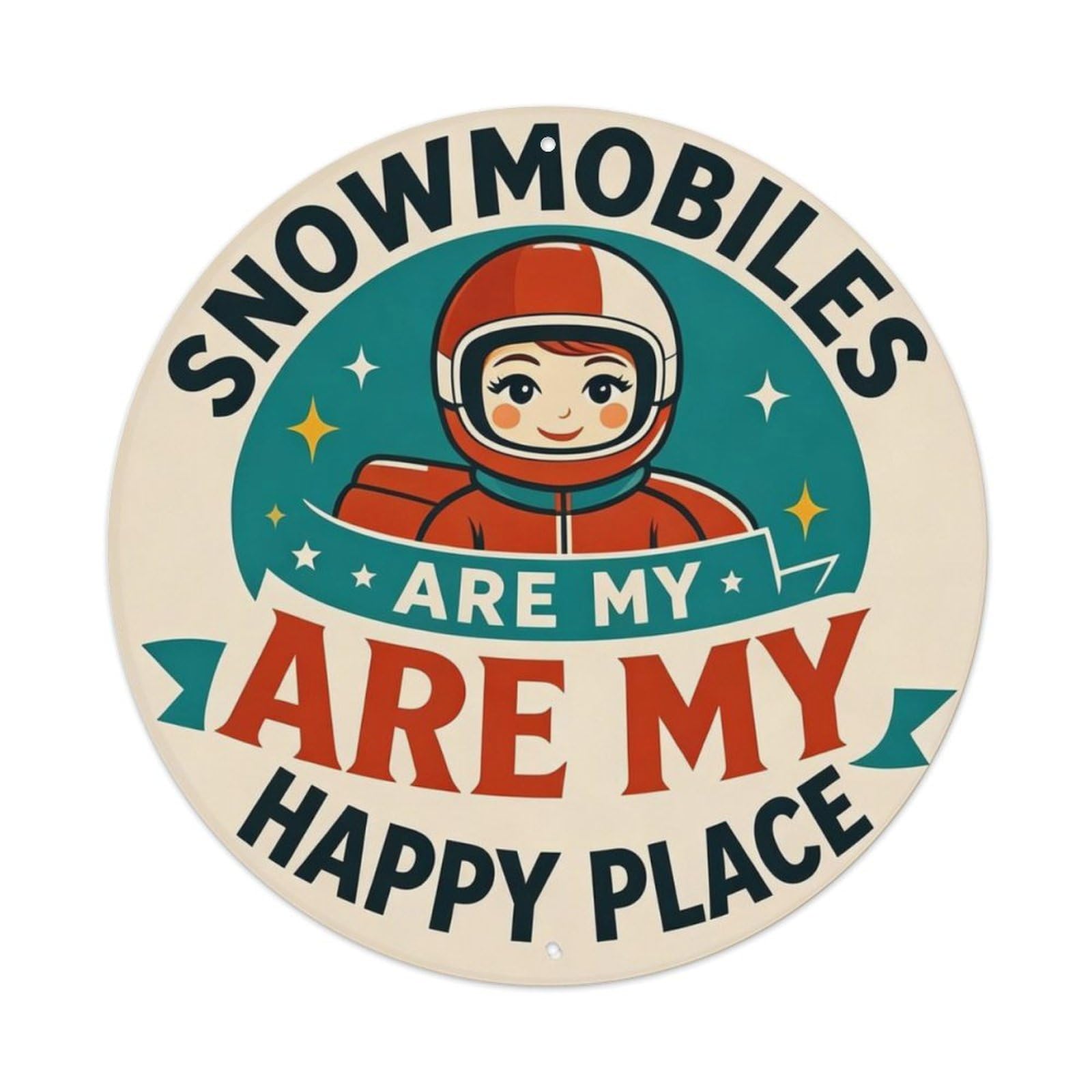 Retro Snowmobile Lover Metal Tin Sign Plaque