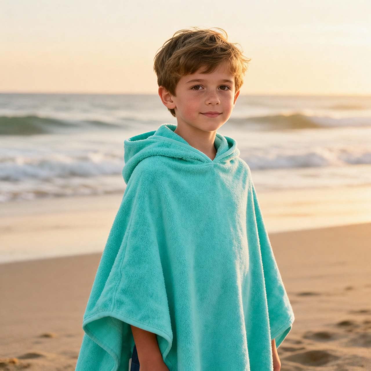 GC GAVENO CAVAILIA Kids Poncho Towel - Changing Robe Kids for Beach, Bath, Swimming with Hooded - Lightweight, Super Absorbent Quick Drying Microfibre Towel
