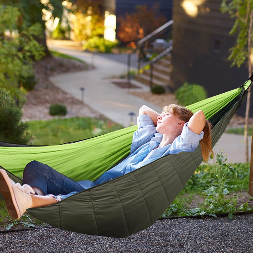 Pongnas Hamak Underquilt Camping Underquilt do Hamaka 20D -Stop Nylon Lekki, Odporny na Rozdarcie, Wiatroszczelny z Workiem na Kemping Piesze Wycieczki z Plecakiem