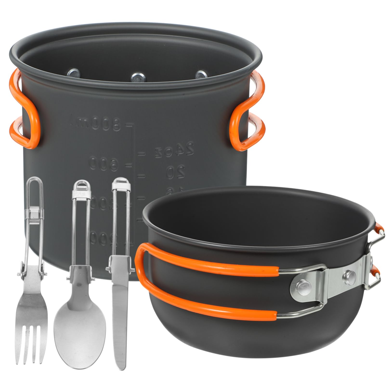 ibasenice 1 Ensemble Casseroles de Camping Kit Ustensiles de Cuisine Portable pour Pique Randonnée et Barbecue Parfait pour Activités Plein Air