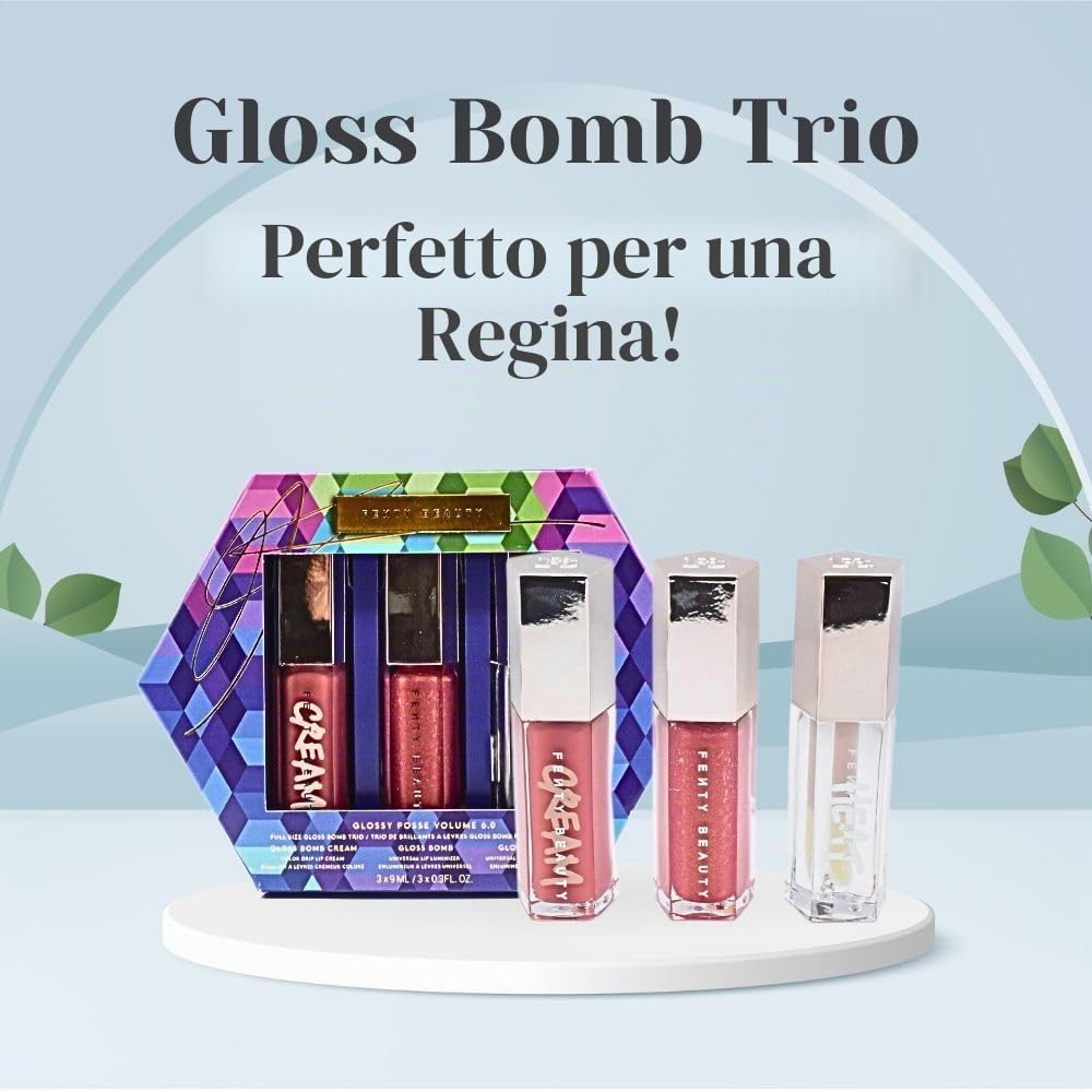 Fenty Glossy Posse Volume 6.0 Full-size Gloss Bomb Trio – Lip Gloss Set