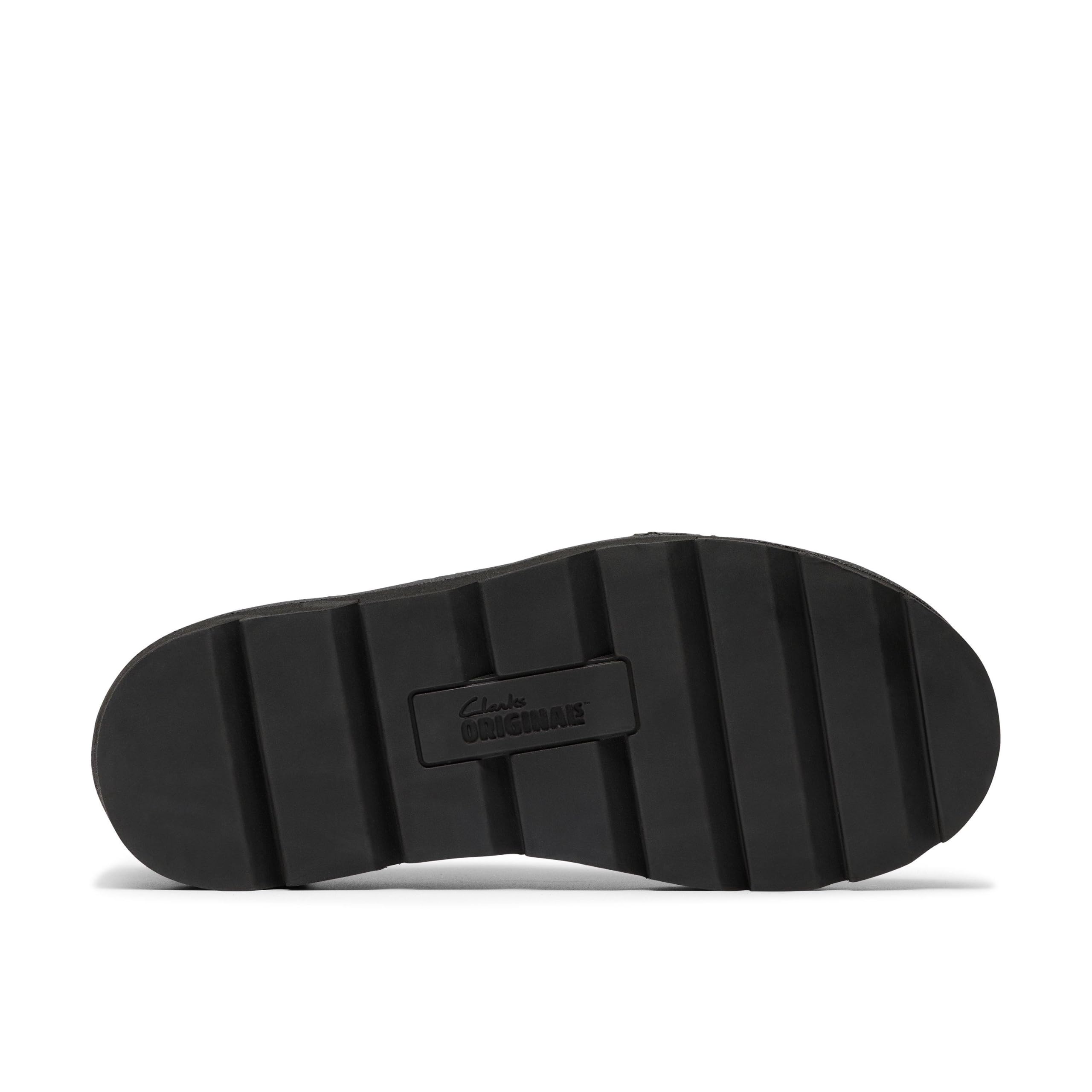 Clarks Męskie Meare Walla Czarny Zamsz