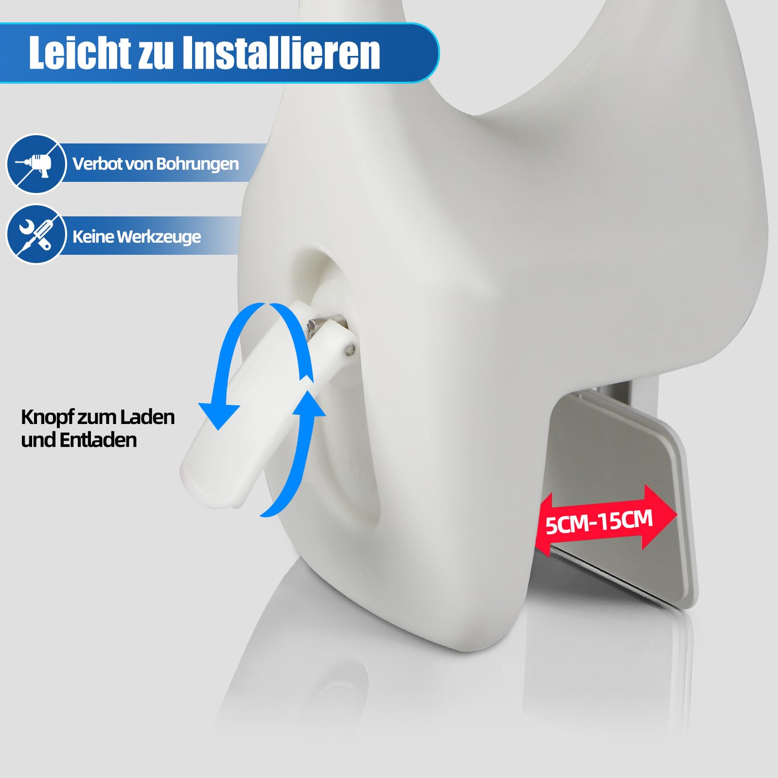 Badewannen Einstiegshilfe für Senioren, badewannen einstiegshilfe, Rutschfeste Halterung aus PE-Blasformmaterial mit Befestigung ohne Bohren, für mehr Sicherheit für Senioren, Schwangere, Kinder