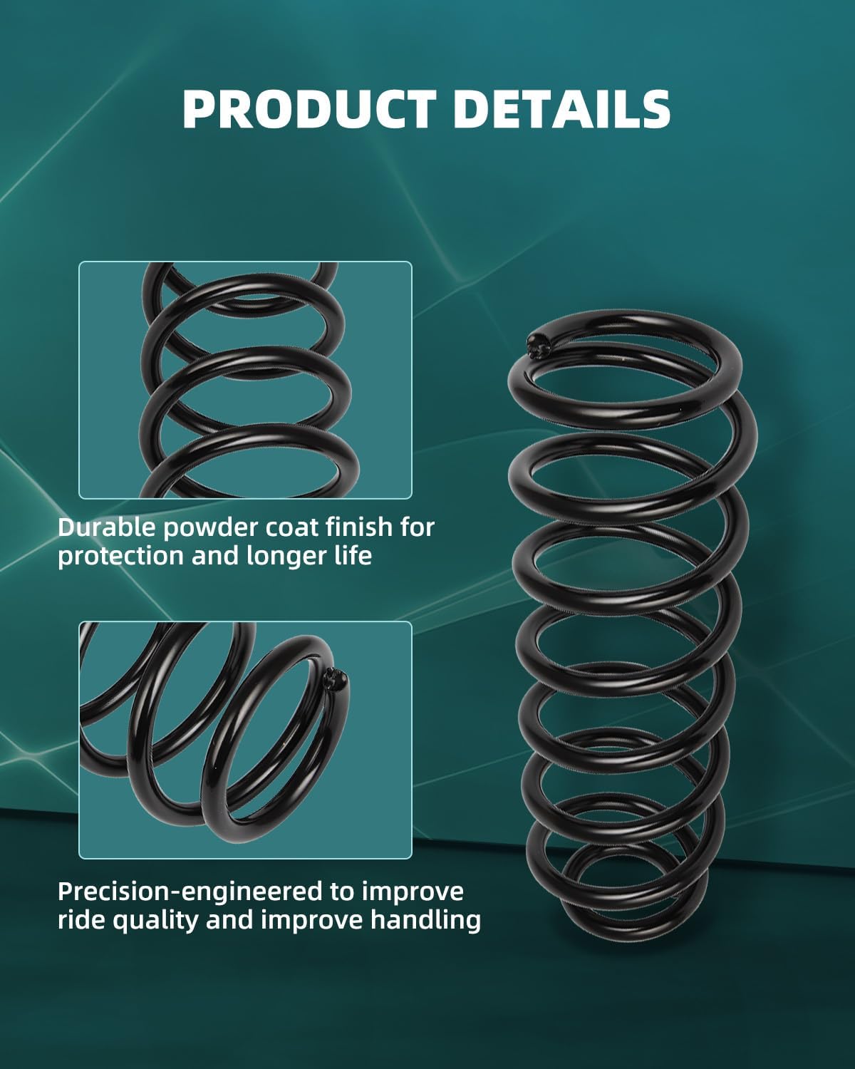 AUTOMUTO 2PCS Rear Suspension Coil Spring Set Compatible with 2010-2012 for Ford Fusion, 2010-2011 for Mercury Milan - Replace 81669 Coil Springs