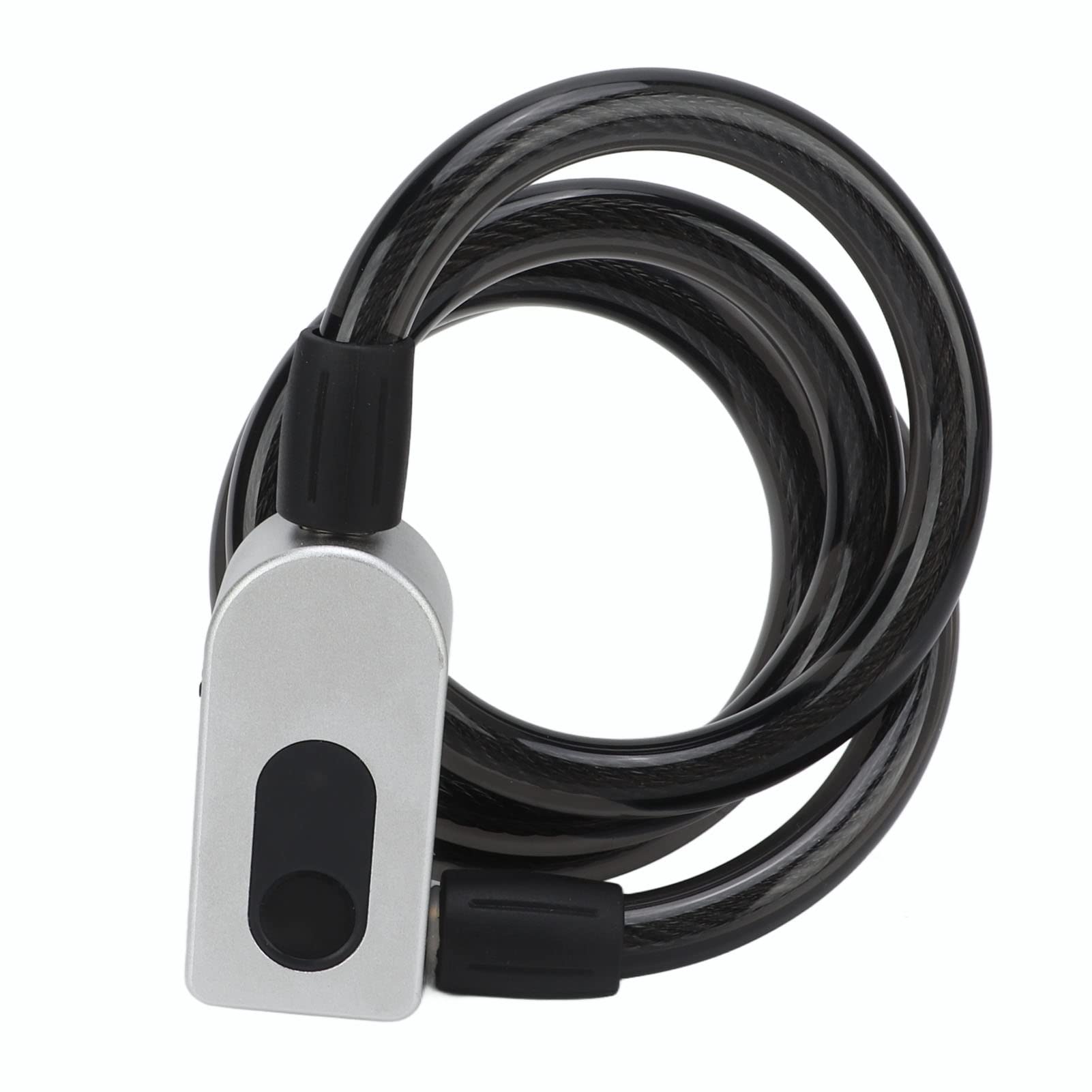 Cryfokt Candado de Cable Inteligente con Huella Digital Bluetooth, Antirrobo, sin Llave, para Bicicleta de Montaña, Carretera, Motocicleta, Excelente Durabilidad, 1 M de Longitud, Aluminio, Blanco