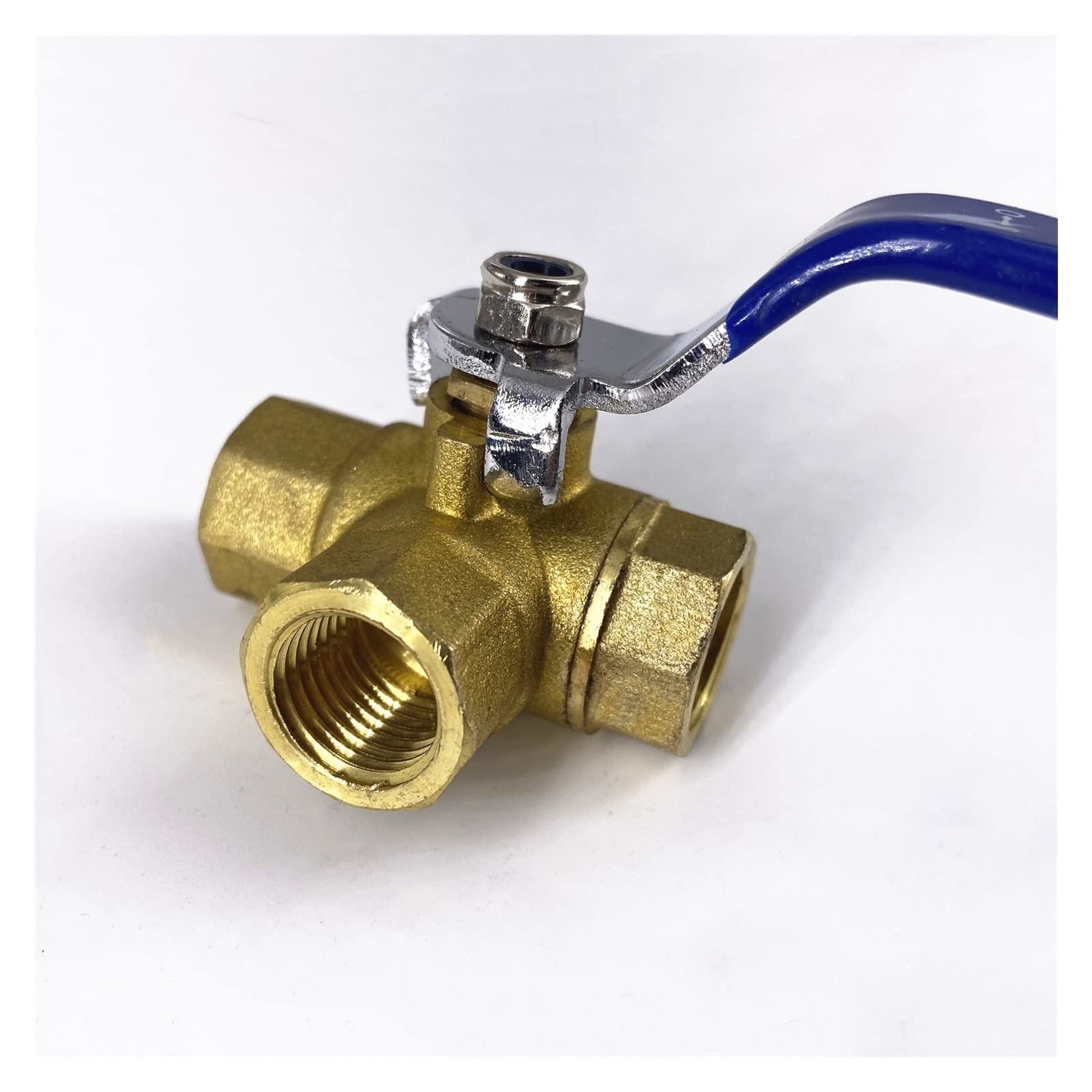 Vanne à boisseau sphérique 3 voies en laiton raccord fileté femelle BSP 3/8 pouce pour tube