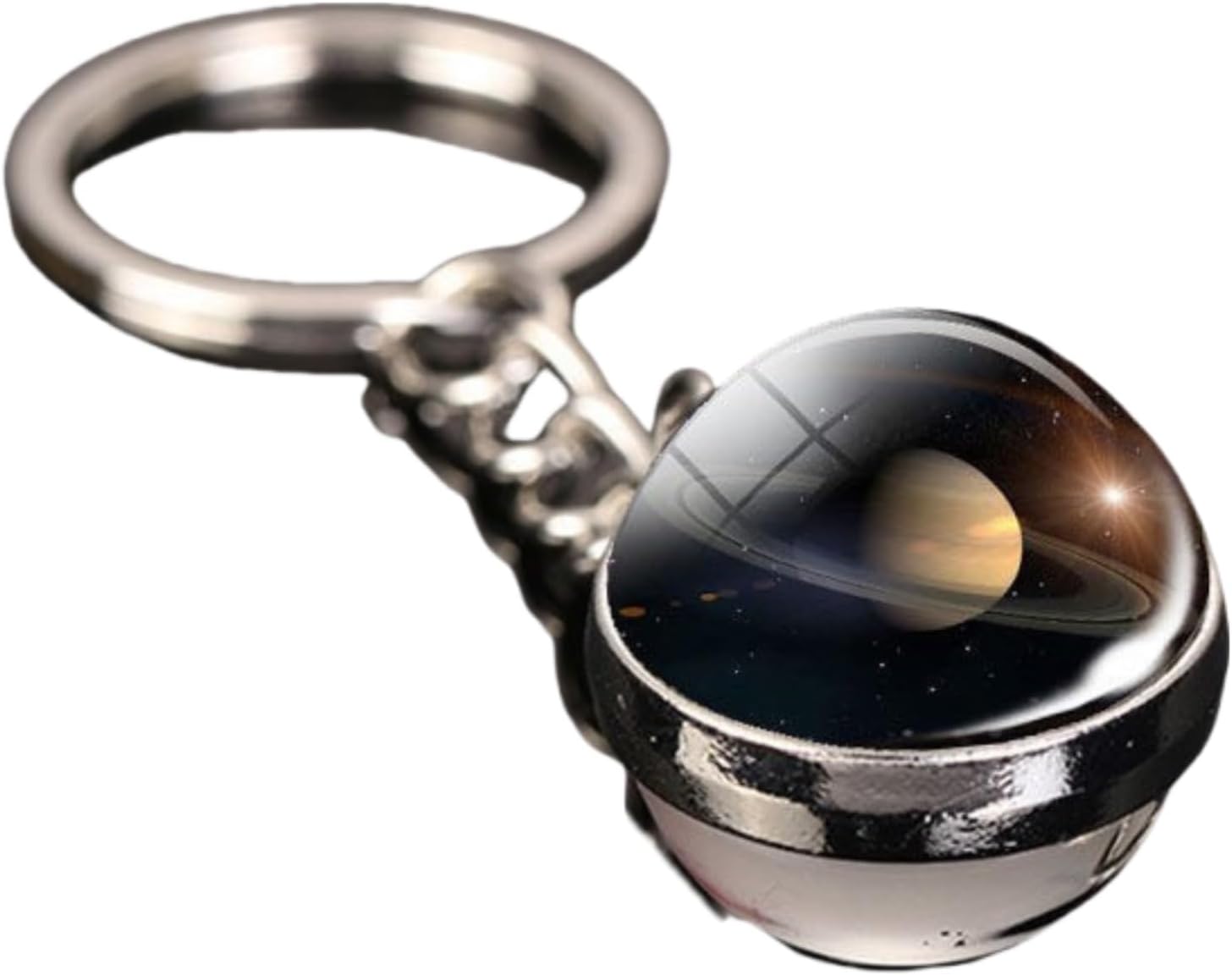 KIFEDSLJ Solar System Keychains Glow In The Dark Earth Saturn Moon Sun Luminous Galaxy Keyring