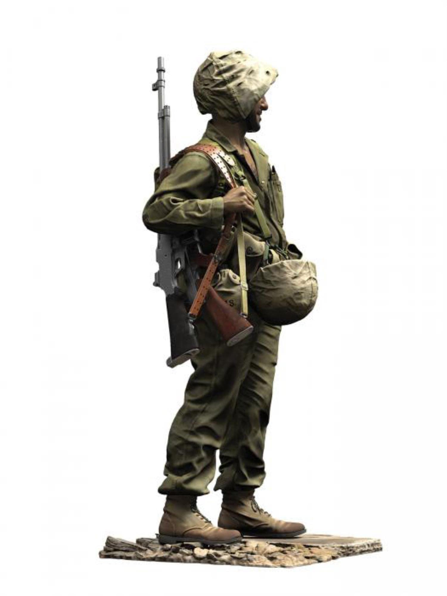 1/16 120mm Soldato Us Marine 1945 120mm Kit in Resina Giocattoli Fai da Te Modello in Resina Smontato Non Verniciato