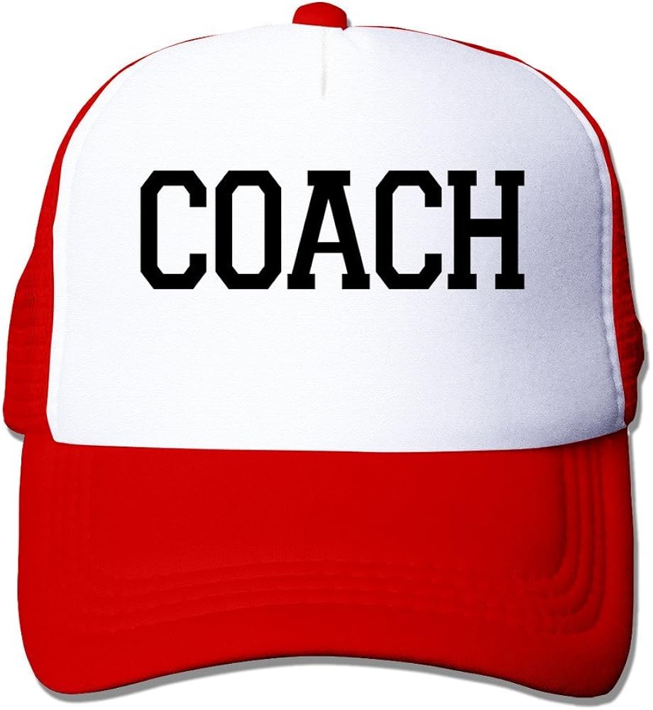 Linsamj1 Unisex Coach Adjustable Mesh Caps Red Amazon.co.uk