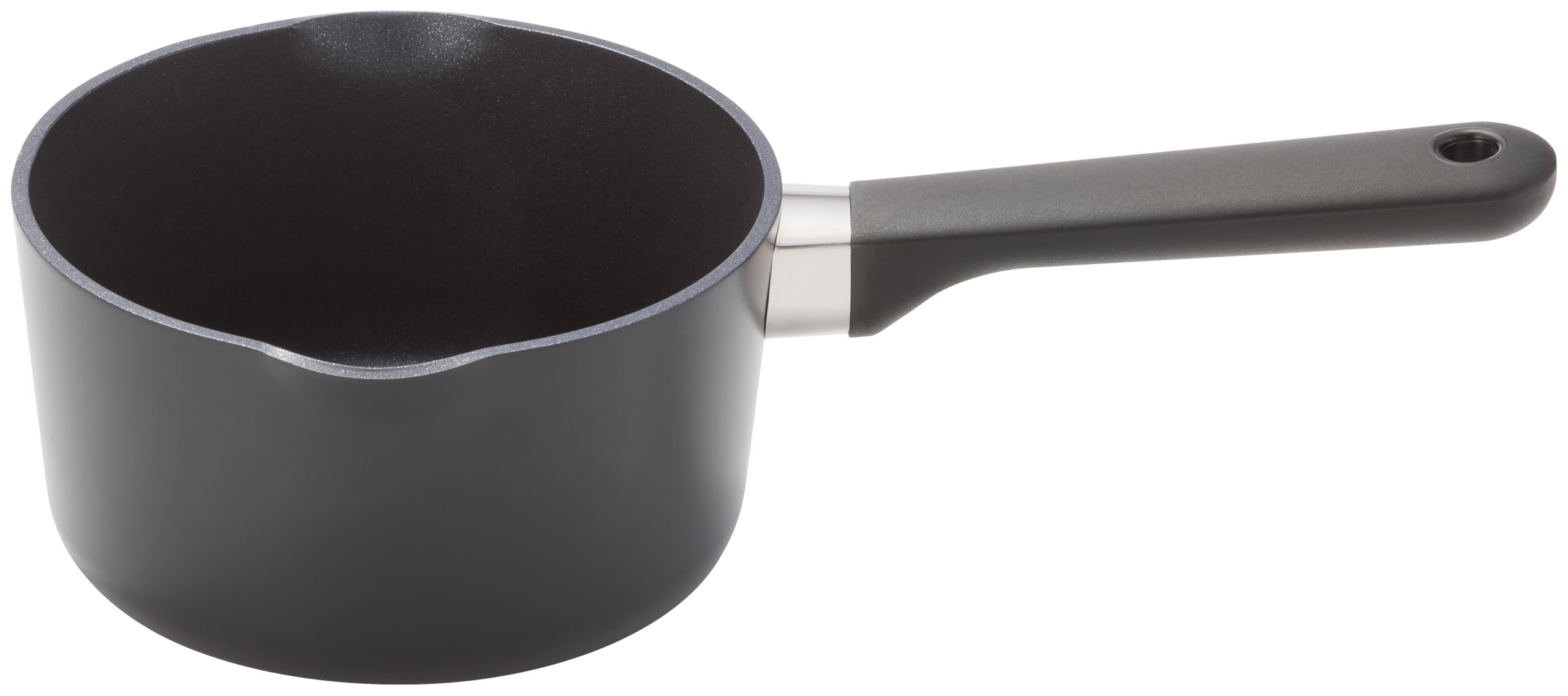 Judge Vista Ceramic 16cm Draining Milk Pan – 1L, Aluminium Base with Non-Stick Ceramic Coating, Stay Cool Handles, Induction Suitable, Dishwasher Safe