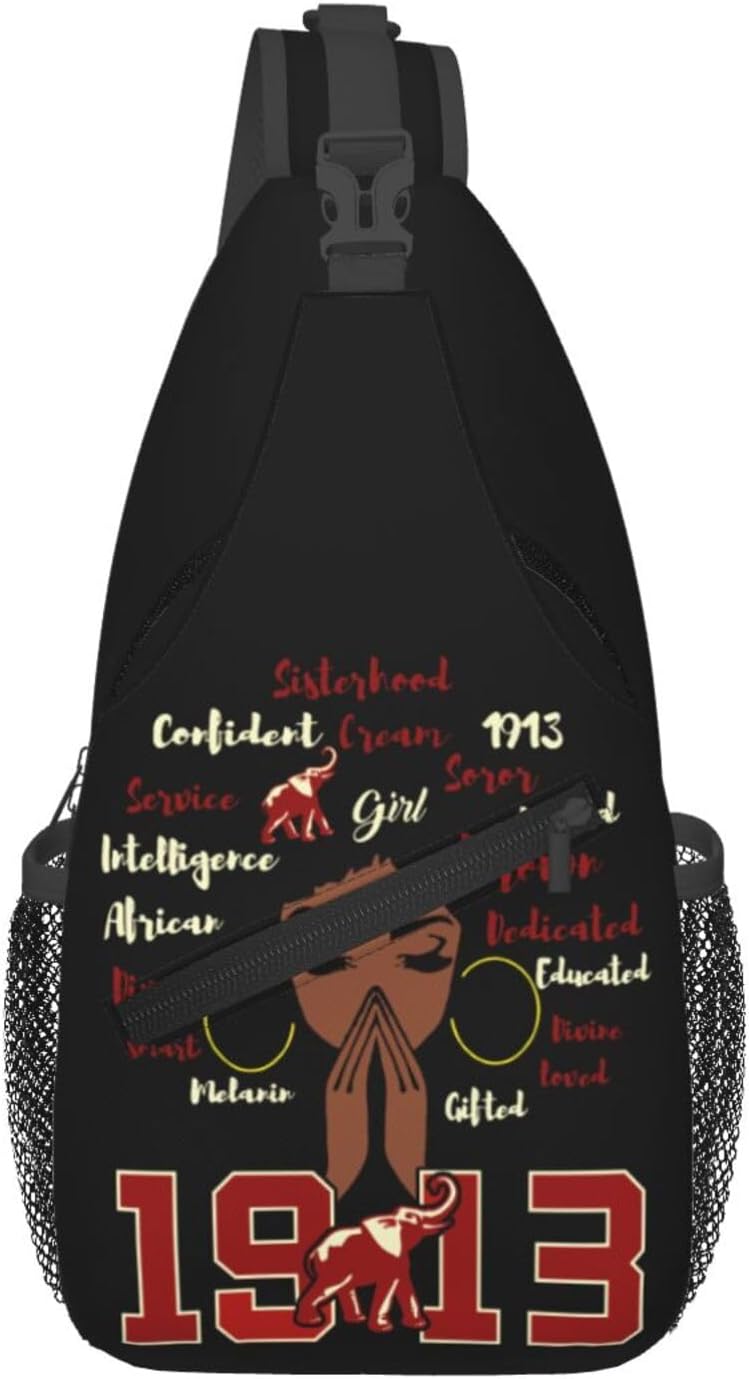 Elephant 1913 Delta Sling Bag Sigma Sorority for Women Gifts Lightweight Crossbody Daypack Chest Adjustable