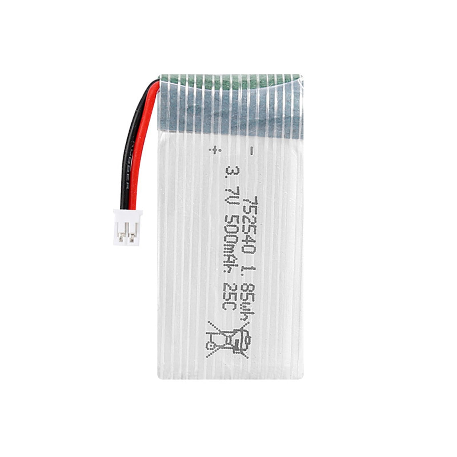 Amazon.co.jp: リチウムポリマーバッテリー 3.7V 500mAh 752540 25C