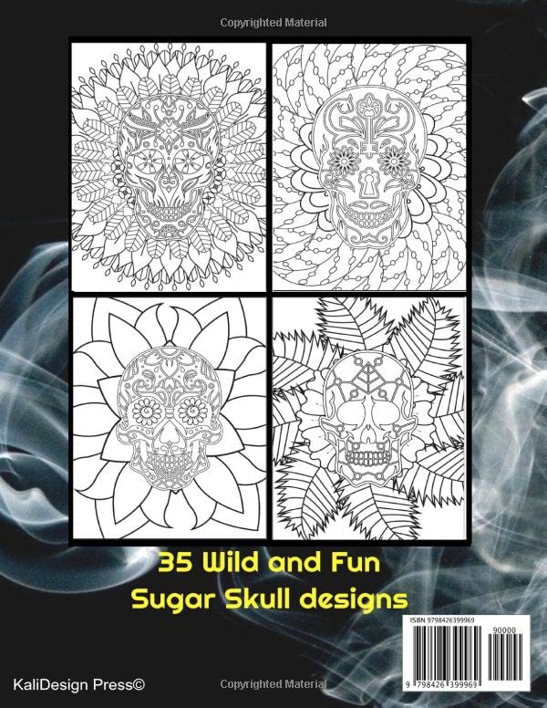 Miniatura 2 de Adult Coloring Book - Sugar Skull Coloring Book - Sugar Skulls - Tattoo Skull Coloring for Adult Relaxation - 35 Wild, Unique, and Fun Designs