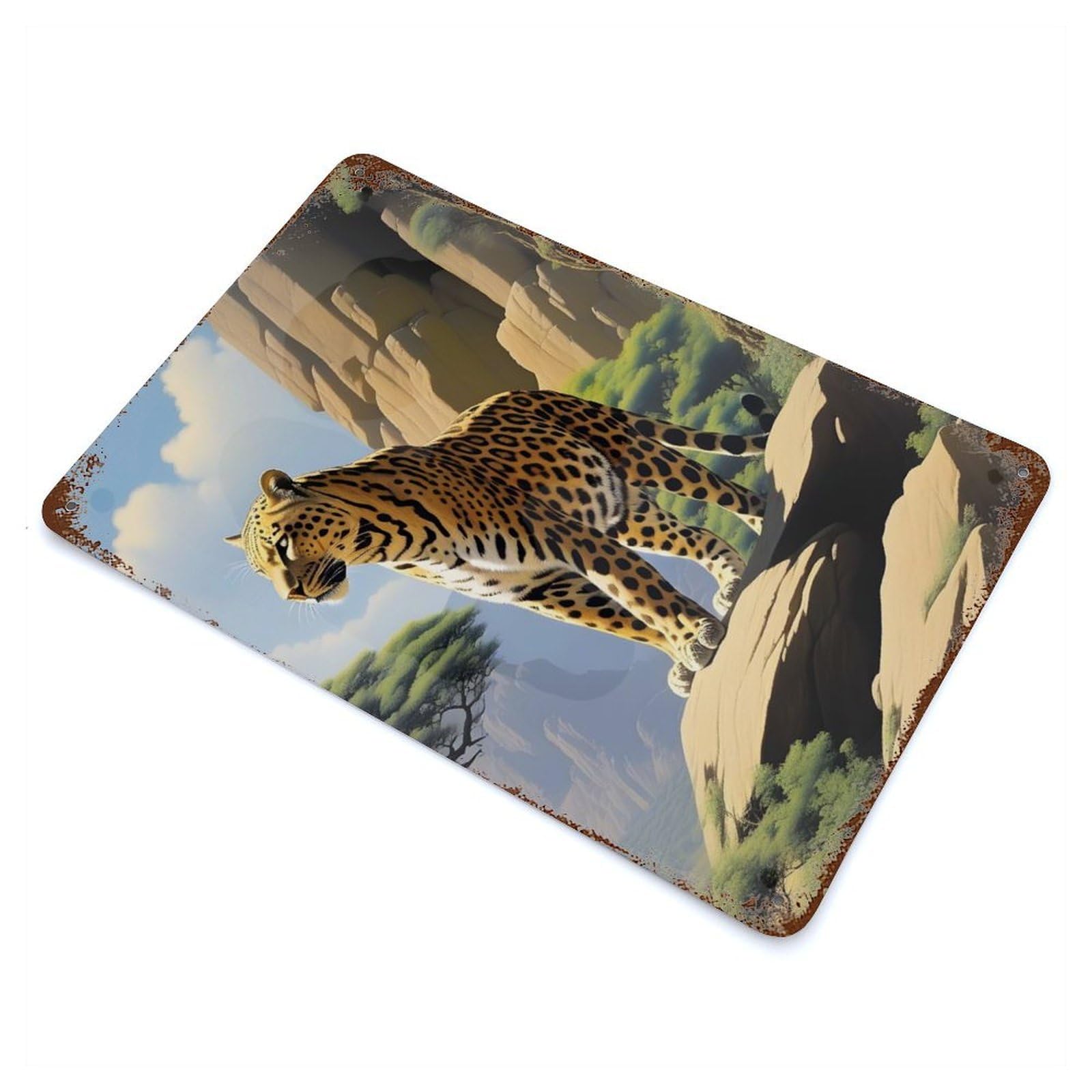 Colossal Tiger Vintage Rust Metal Sign 11.8"x7.9", for Pub, Kitchen And Man Cave Decor, Rustic Home Decor