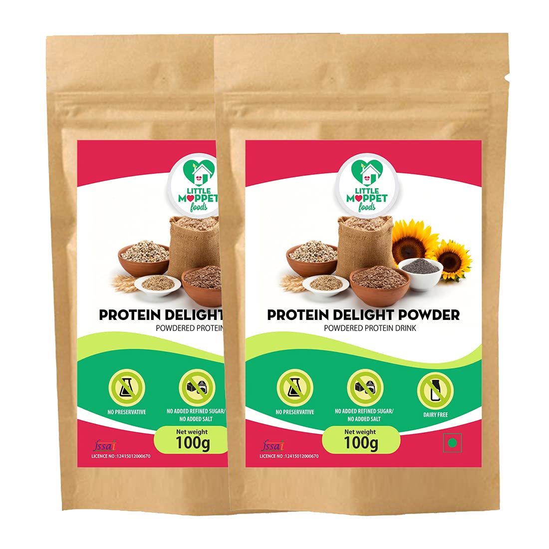 Little Moppet Foods Protein Delight Powder Supersaver - 100g Each (B07MGM4CF8) Amazon Price History, Amazon Price Tracker