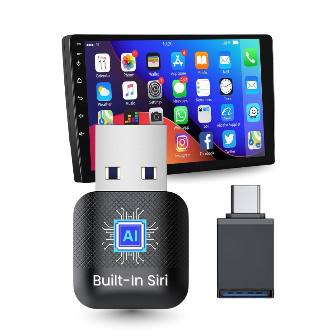 Spiffy 2-in-1 Wireless Carplay Adapter, Converts Wired Auto Android & CarPlay to Wireless, Bluetooth Connectivity Receiver, Wired to Wireless Converter for Apple Carplay & Android Auto-image-10