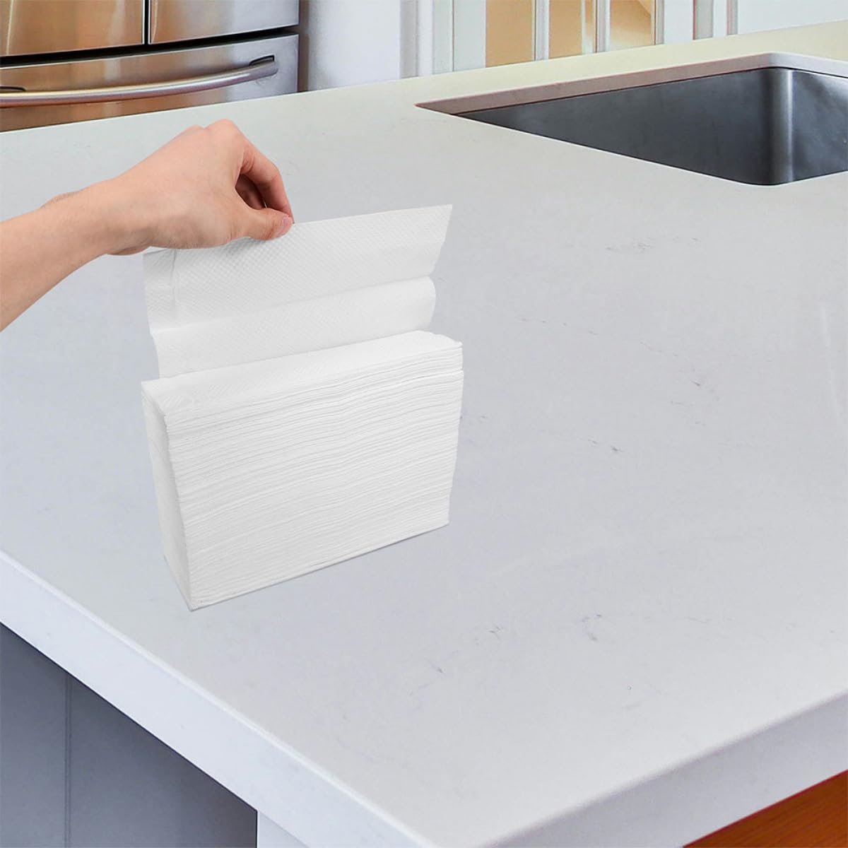 Ciieeo Toallas de Mano Desechables Médicas 200 Hojas por Paquete, Toallas Absorbentes y Suaves para Cocina, Restaurante y Uso Sanitario, Paquete de 2 Unidades