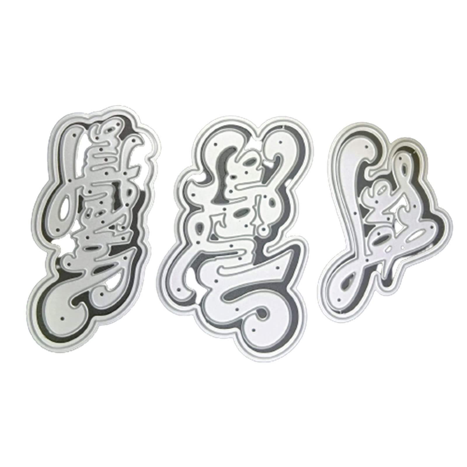Buxuaaaa Nested Words Heart Metal Cutting Dies Craft Carbon Steel Embossing Template Stencil Scrapbooking For Card Die Cuts Mold Scrapbooking Stencils