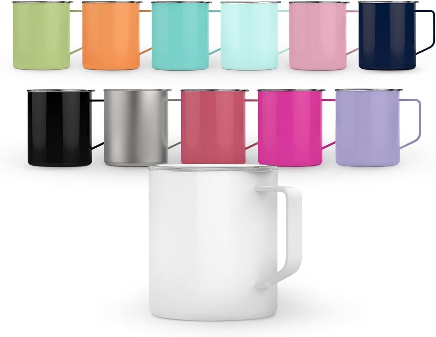Maars Townie Insulated Coffee Mug, 14 oz | Double Wall Vacuum Sealed Camp Cup - Black