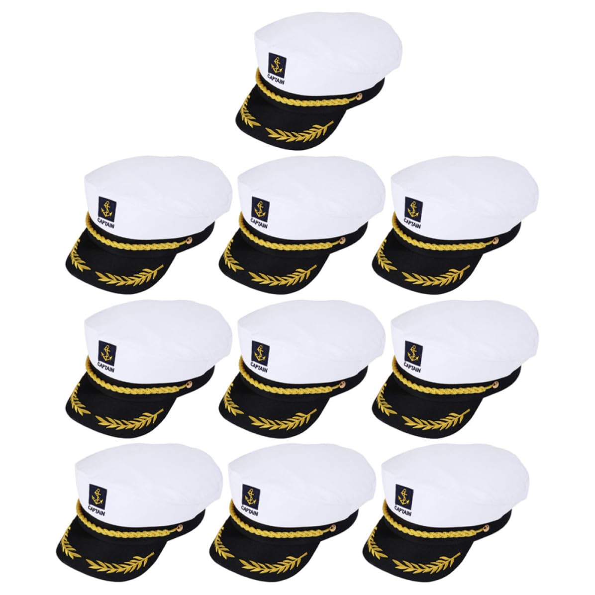 20 Pezzi Cappello da Capitano da Marinaio Bianco in Cotone e Plastica, Facile da Abbinare per Cosplay e Feste a Tema, Resistente e Semplice ma Affascinante