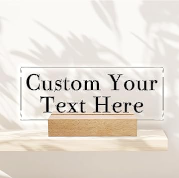 Personalized Desk Name Plate Custom Name Plate for Home, Desk, Teacher, Boss, Work Desk Decoration
