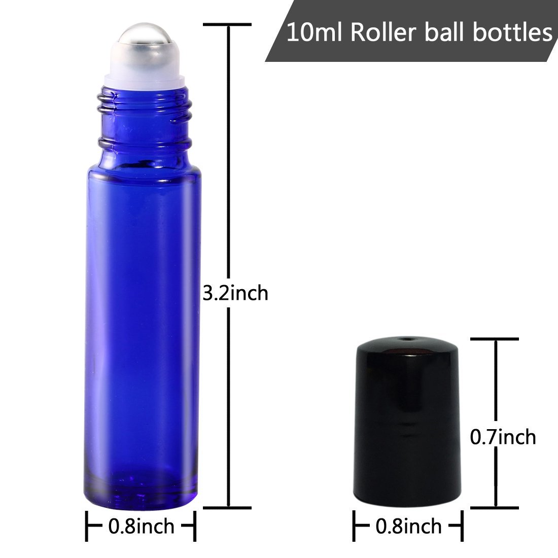 9 Bottiglie Roll-On Vetro 10ml Colorate - Per Oli Essenziali, Aromaterapia E Profumi Fai Da Te - Foto 4