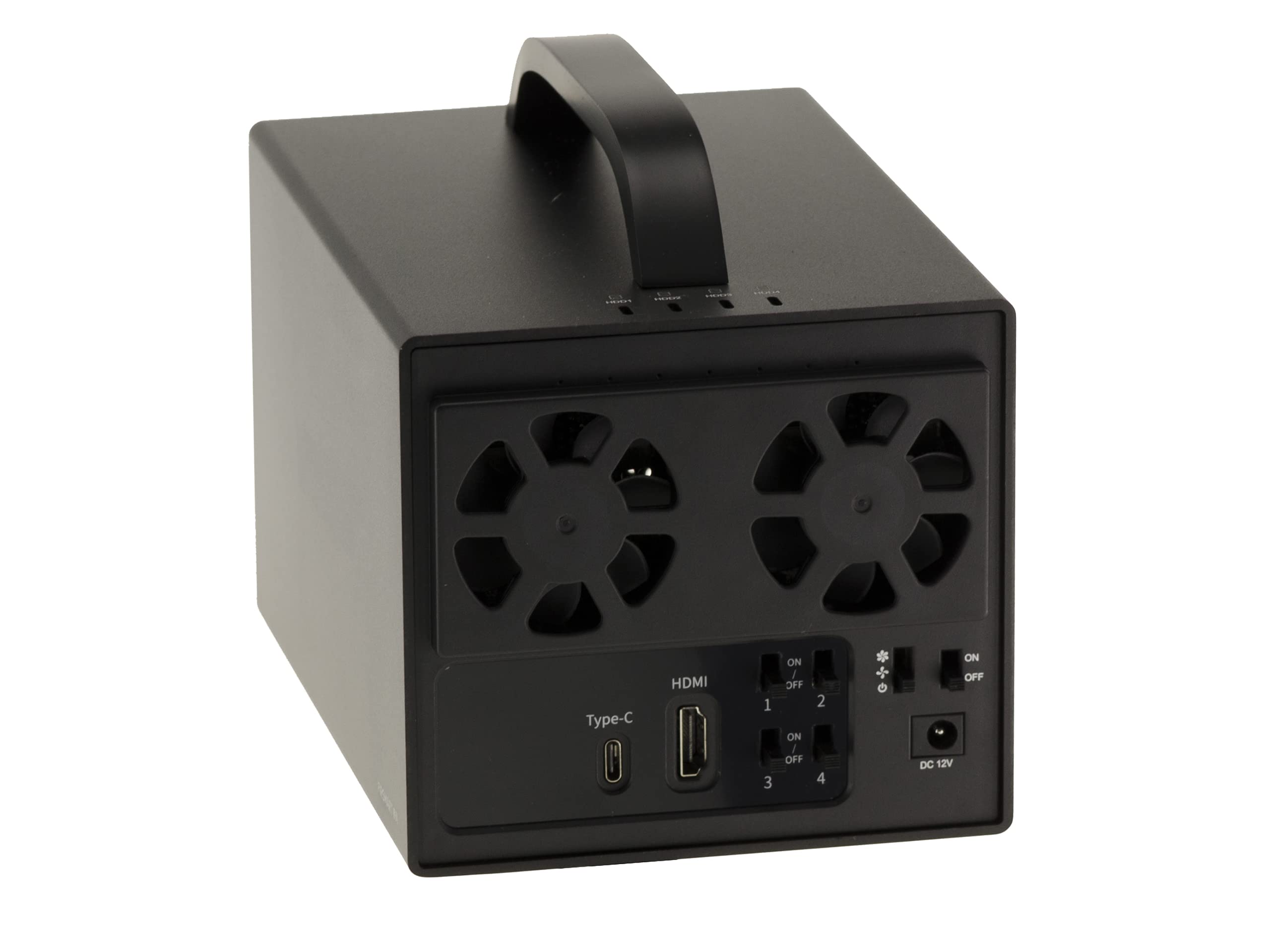 KALEA-INFORMATIQUE Boîtier USB 3.2 10G pour 4 disques SATA | Boîtier USB 3.2 Gen2 10 Gbit/s pour quatre disques SATA, capacité jusqu’à 64 To avec RAID logiciel 0/1/5.