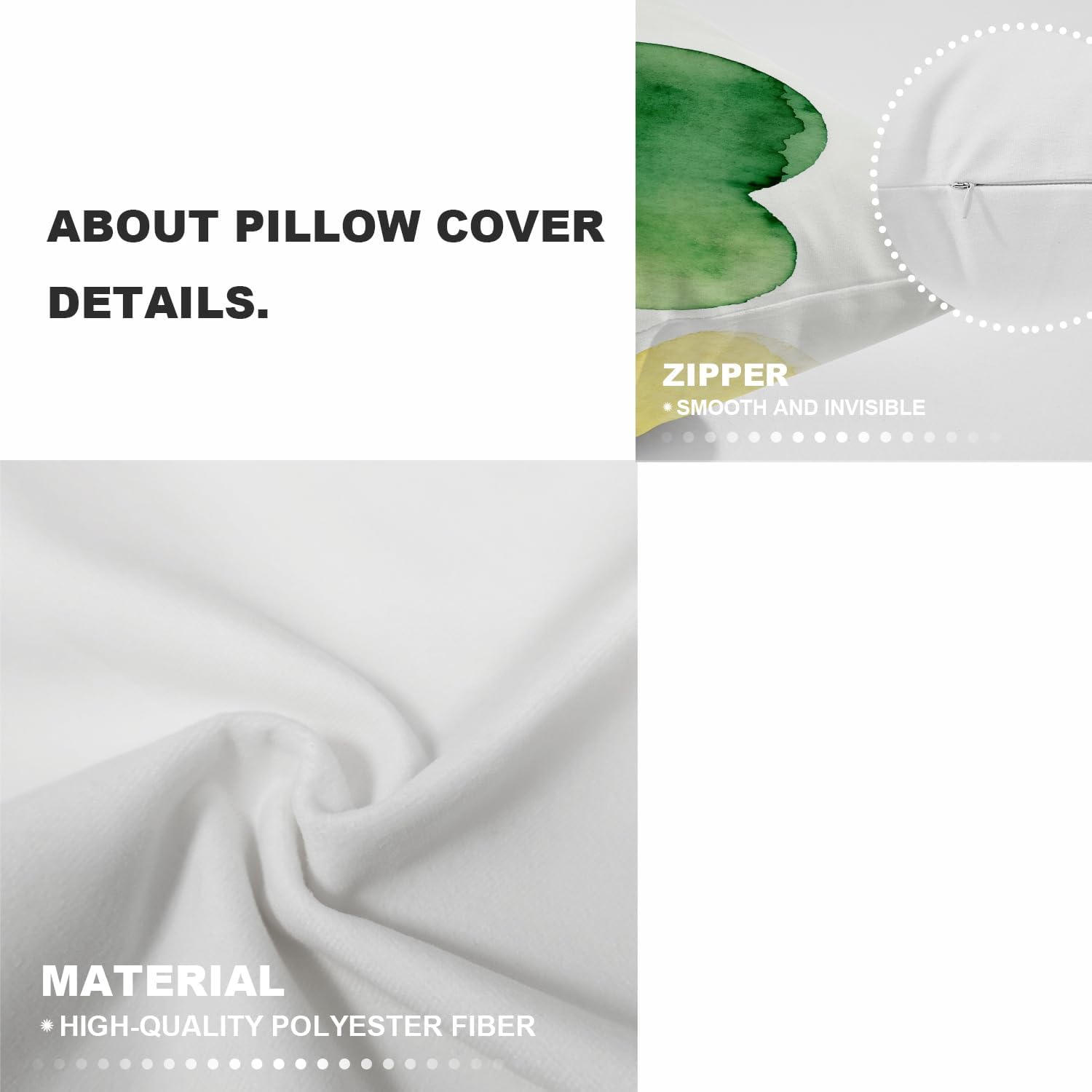 Shrahala Green White Blush Decorative Pillow Covers, Chartreuse and White Geometric Pattern Cushion Case for Sofa Bedroom Car Throw Pillow Covers Cushion Cover Square 20 x 20 inches Green 02, Set of 2