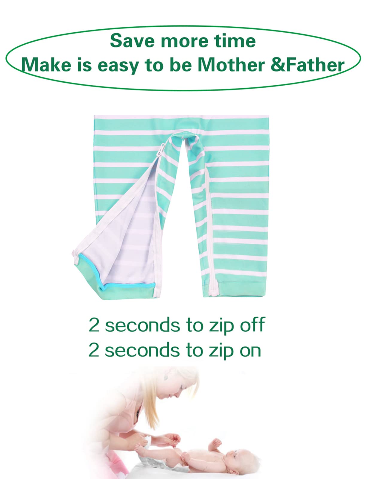 weVSwe Baby Toddler Boy Swimsuit Long Sleeve Baby Swimwear UPF 50+ Sun Protection Rash Guard Swimming Costume with Crotch Zipper 0-3 Years — view 124