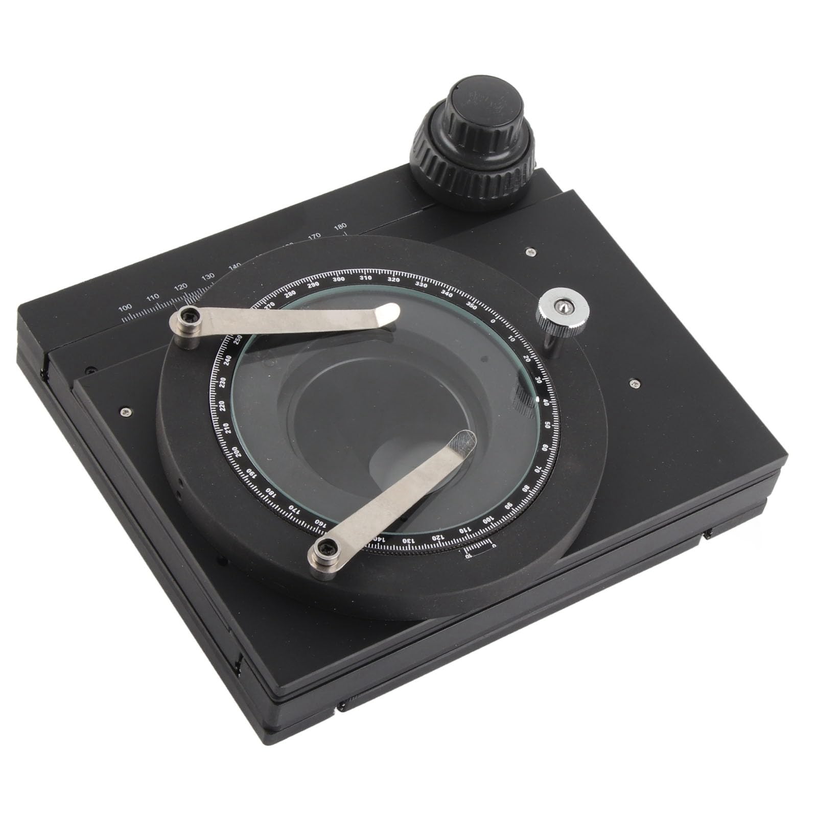 FTVOGUE Microscopio X Y Plataforma de Microscopio de Aleación de Etapa Móvil con Lente de 3,7 Pulgadas Recorrido de 60 X 55 Mm Escala de 1 Mm para Estéreo Cámara Industrial Medición de Laboratorio