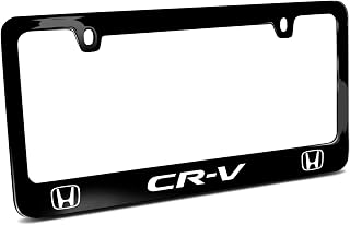 iPick Image Made for Honda CR-V Dual Logo Black Metal License Plate Frame