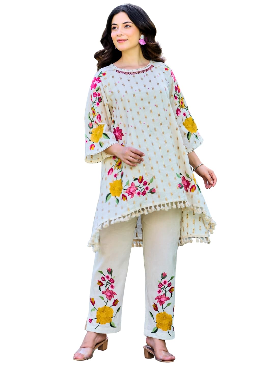 Premium Cotton Embroidered Co-Ord Set for Women – Stylish, Comfortable & Breathable Casual & Beachwear Outfit Premium Cotton Embroidered Co-Ord Set for Women – Stylish, Comfortable & Breathable Casual & Beachwear Outfit
