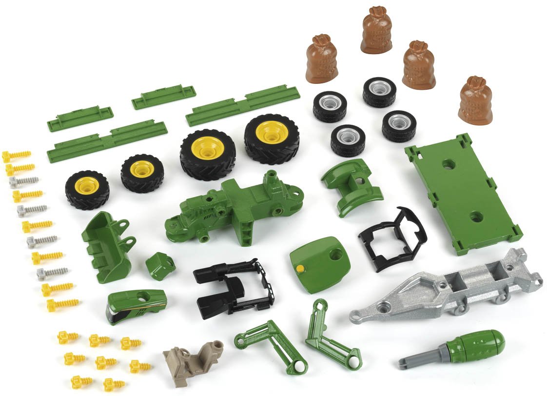 Theo Klein 3905 - John Deere Tractór con Remolque De Transporte