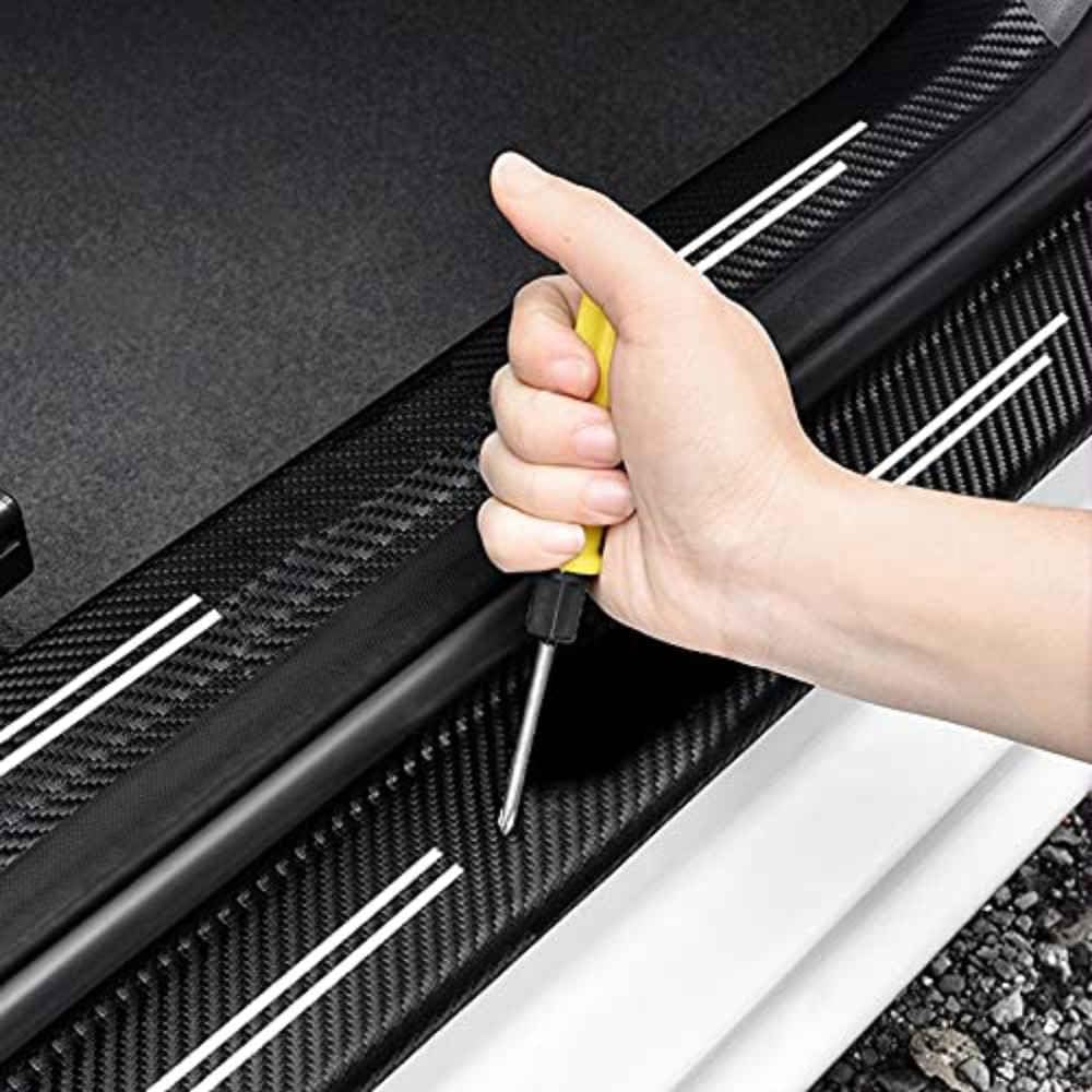 Protections Seuils De Portes Voiture - Autocollants Fibre De Carbone Pour Renault Symbioz 2024 Et Plus (Lot De 5 Pièces)