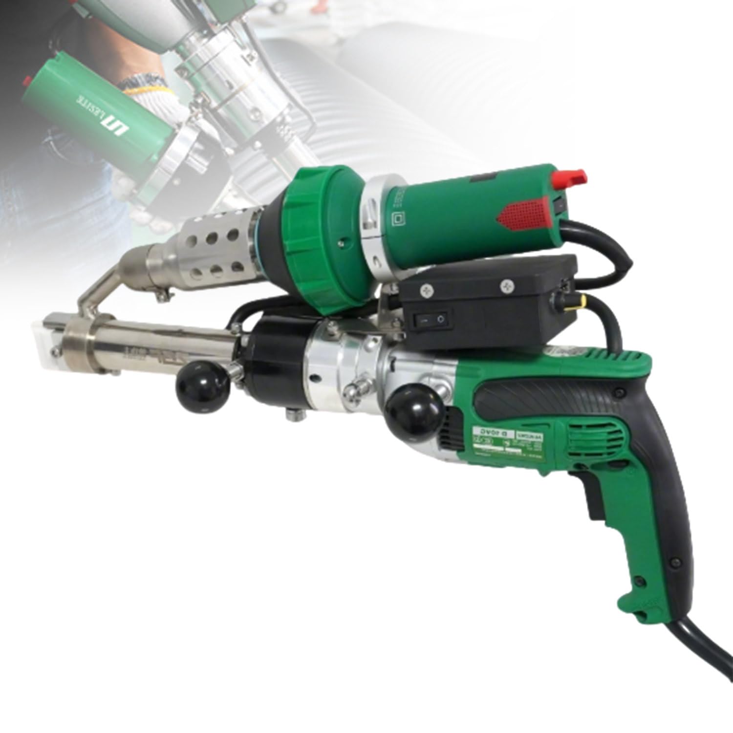 Máquina de Soldadura portátil para plásticos con Mecanismo de Doble Calentamiento para PP, HDPE y LDPE. Máquina de Soldadura por extrusión eficiente para geomembranas y Cubiertas