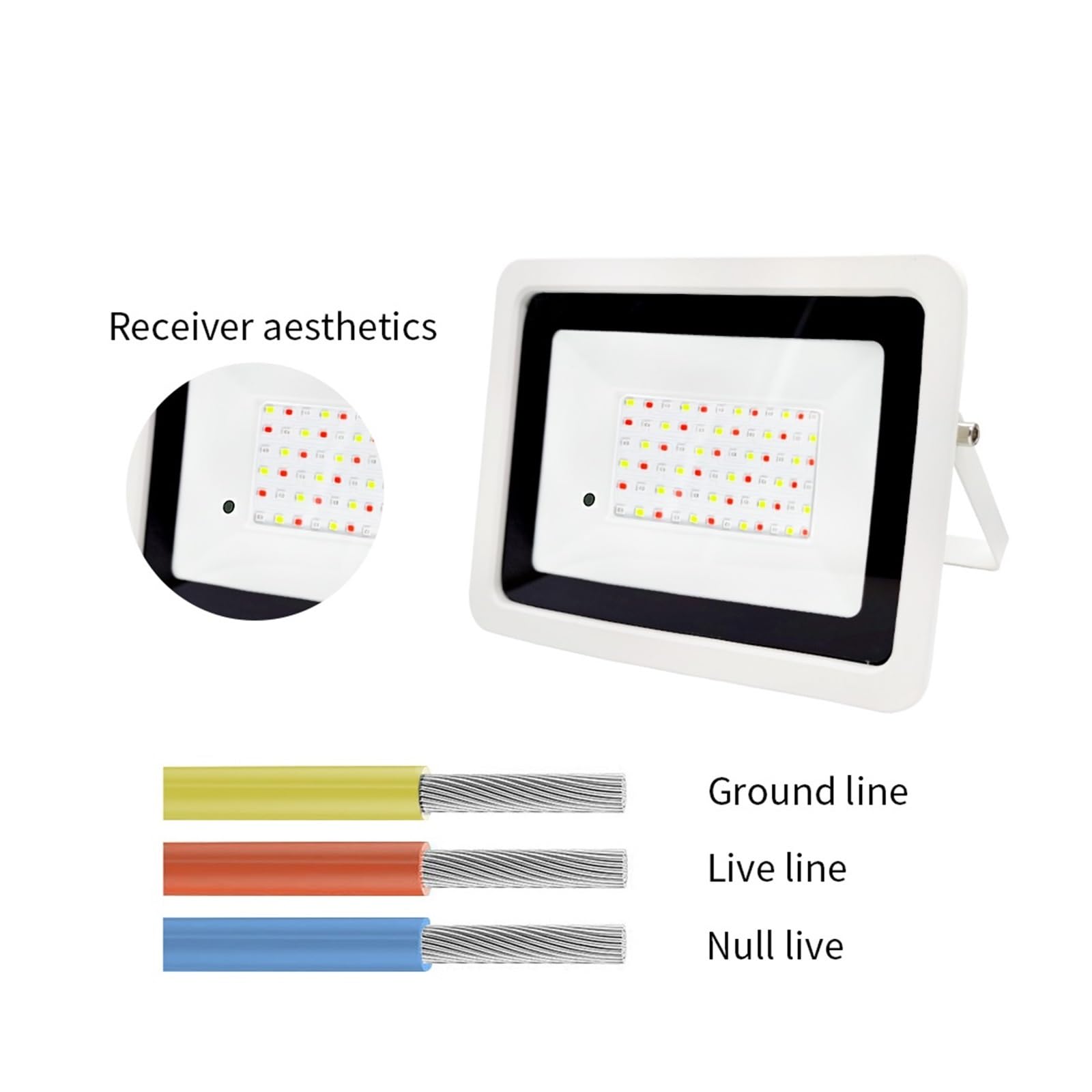 Led RGB Flood Light 50W 100W IP68 Faretto da esterno Riflettore Lampada for proiettore con APP/Telecomando Garage da giardino(Mobile APP Control,100W)