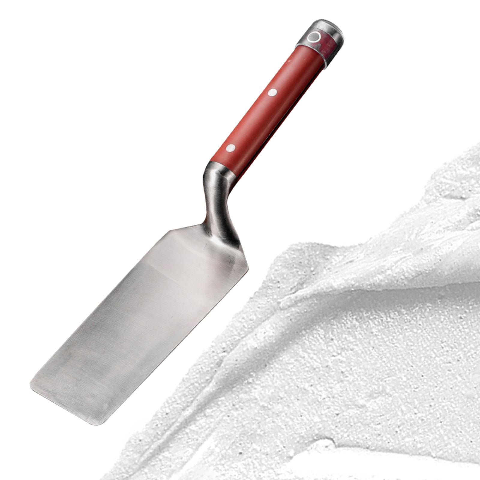 Paleta de Yeso para Enlucido Herramienta de Albañil de Acero Inoxidable Fácil de Limpiar Adecuada para Reparación Pared, 71 Mm X 185 Mm