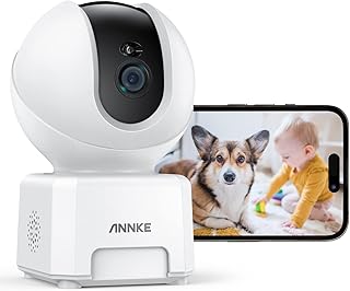 ANNKE Indoor Security Camera, Crater Pro 4MP HD WiFi Camera for Home Security, 2.4/5 GHz Wi-Fi, Auto Tracking, Smart Person/Pet Detection, 2-Way Audio, Ideal for Baby Monitor/Pet Camera/Elder Monitor