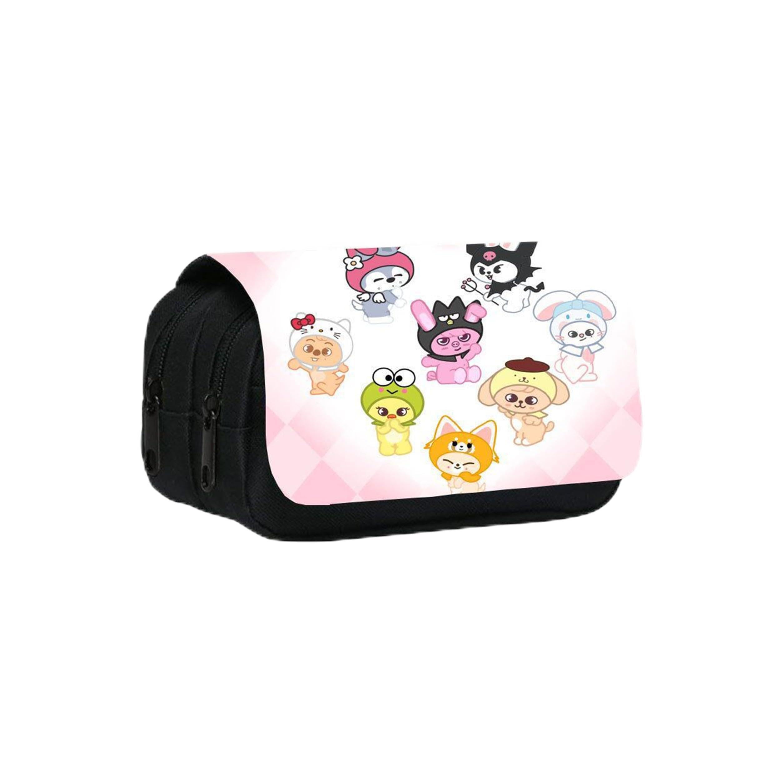 Roffatide Stray Kids Pencil Case Compartment for Boys Girls Large Capacity SKZ Stationery Organizer Storage Pouch for Stay Makeup Bag School Office Supplies Style E — image 1