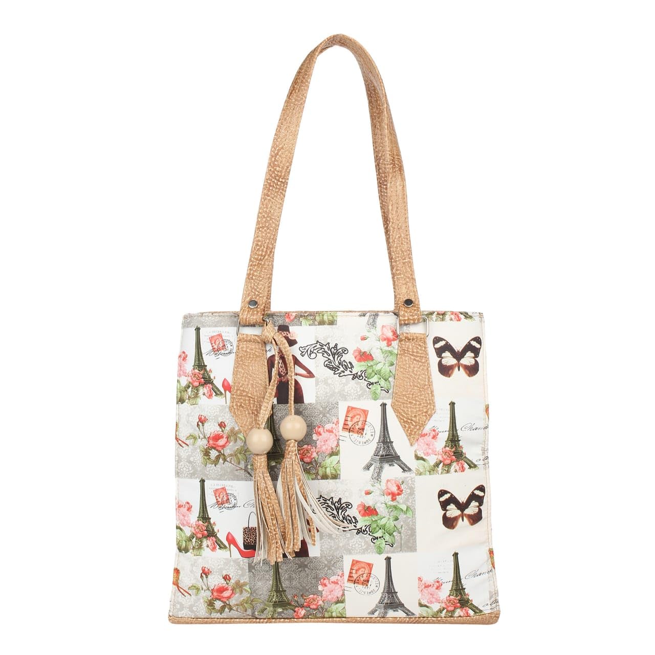Stylish Women’s Printed Tote Handbag | Trendy Shoulder Bag for Girls | Casual Shopper Bag with Tassels | Lightweight | Spacious Handbag Gift for Women & College Girls-picture-41