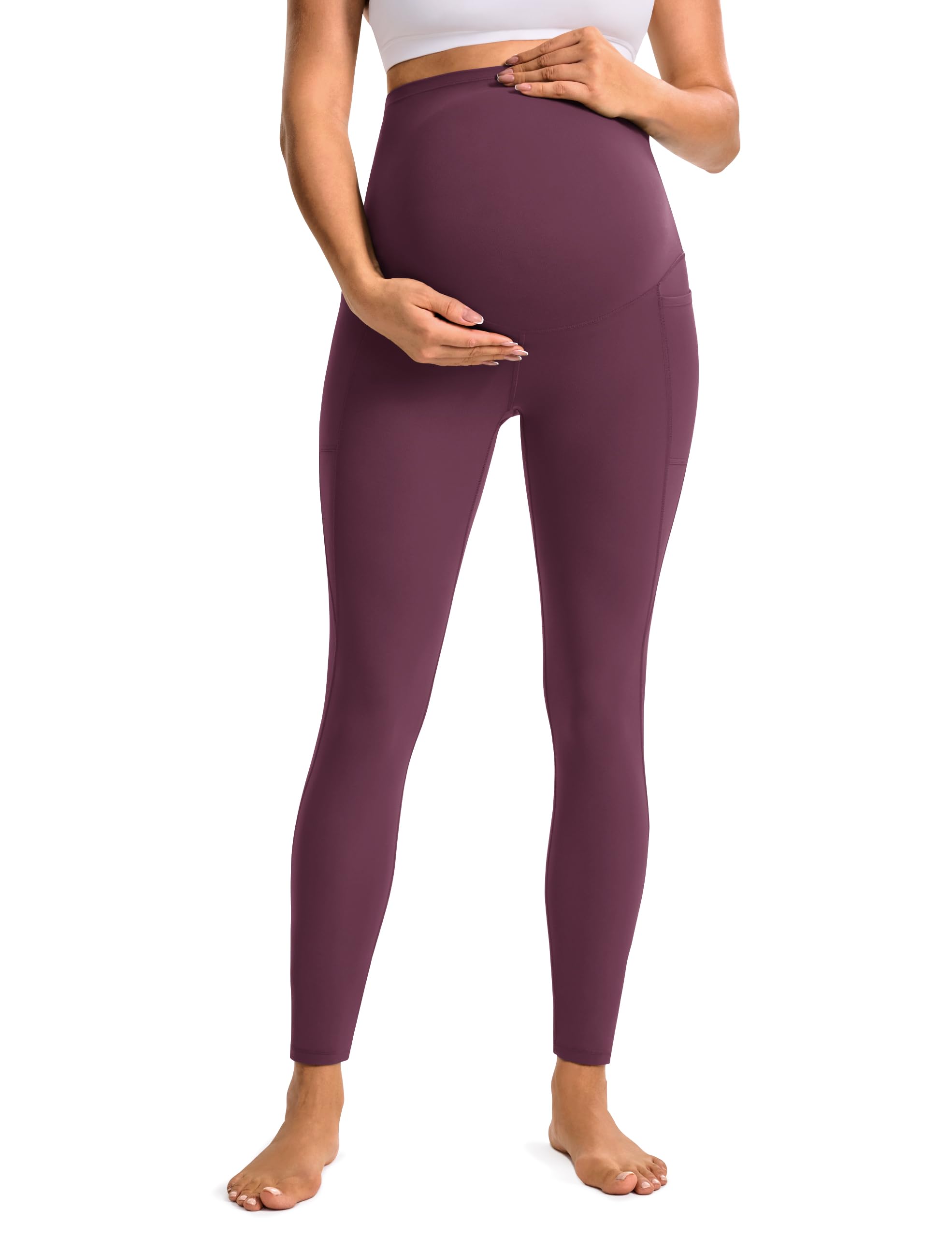 BAYDI Clouduxi Legging de grossesse avec poches - 64 cm - Taille haute - Opaque