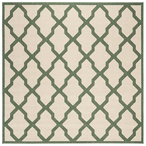 Tapete cuadrado lavable Cream y Green 200x200 cm miniatura 3