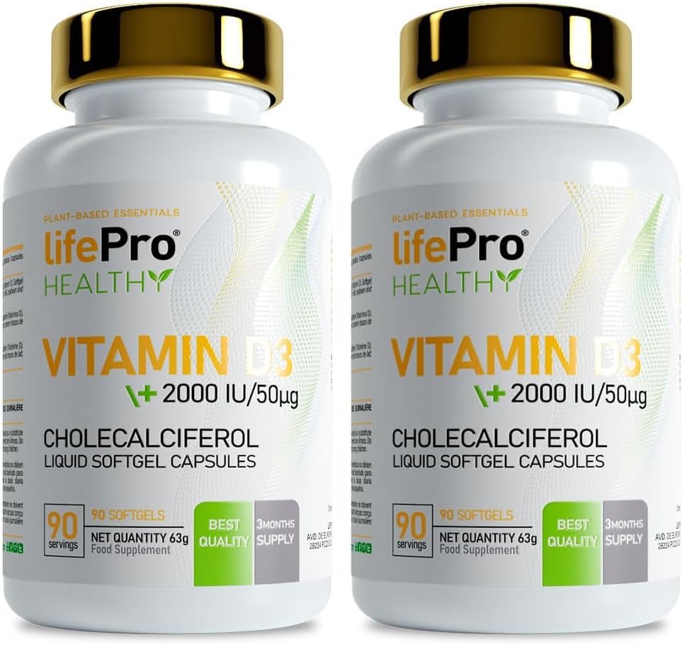 Life Pro Vitamin D3 2000UI 90 Softgels | Suplemento Vitamina D que...