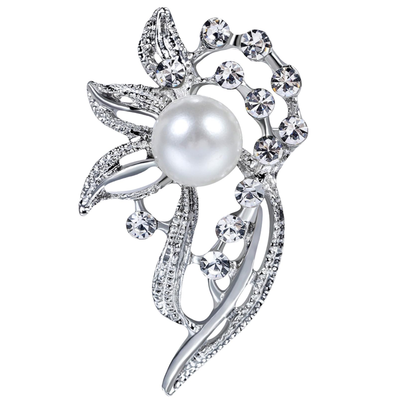 FAIRYGATE Rhinestone Brooch Clothing Jewellery Accessories Fashion Elegant Shiny Crystal Teardrop Brooches Wreath Pendent Lapel Pin，B36 — view 29